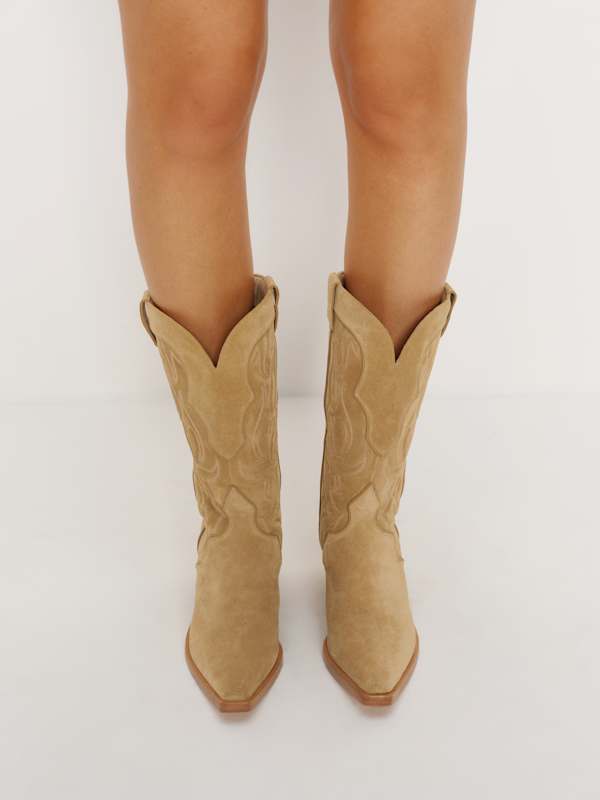 Olive Western Boot - Toasted Coconut